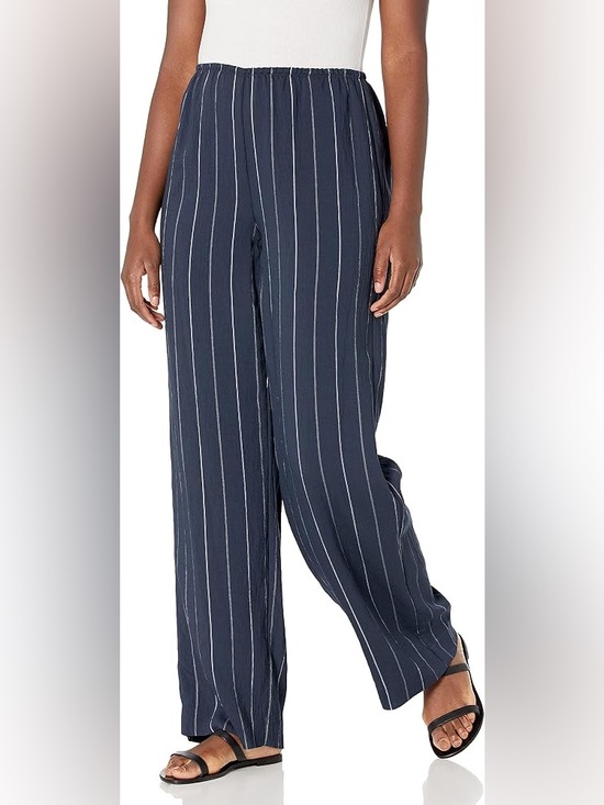 Vince Pants - Vince Coastal & Chiffon Stripe Wide leg Pull-On Pants